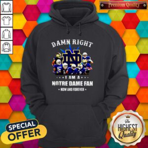 Damn Right I Am A Notre Dame Fan Now And Forever Hoodie