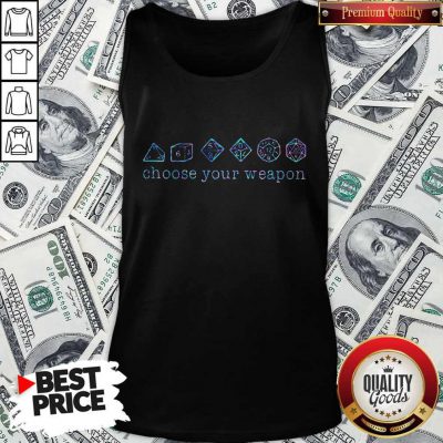 Dungeons And Dragons Dice D20 Choose Your Weapon Tank Top