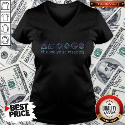 Dungeons And Dragons Dice D20 Choose Your Weapon V-neck
