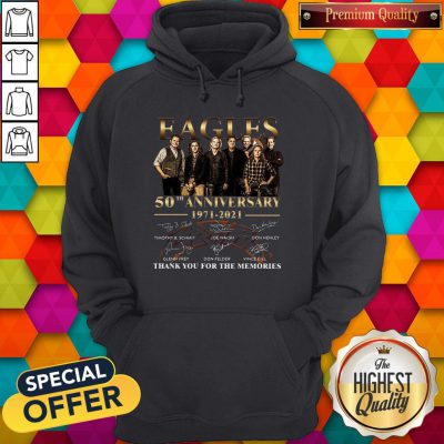 Eagles 50th Anniversary 1971 2021 Thank You For The Memories Signatures Hoodie