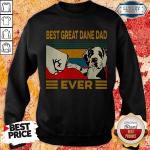 Funny Best Great Dane Dad Ever Vintage Sweatshirt