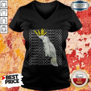 Funny Blueeyed Parrot Moluccan Oh My God V-neck