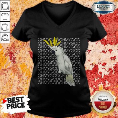 Funny Blueeyed Parrot Moluccan Oh My God V-neck