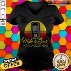 Funny Gas Hide And Seek World Champion V-neck