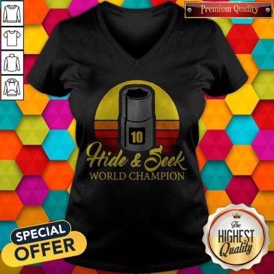 Funny Gas Hide And Seek World Champion V-neck