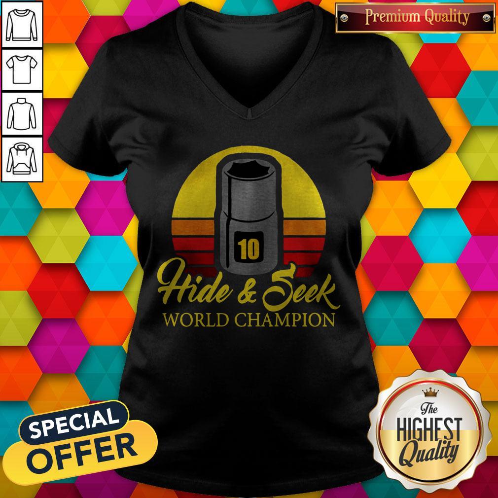 Funny Gas Hide And Seek World Champion V-neck Funny Gas Hide And Seek World Champion V-neck