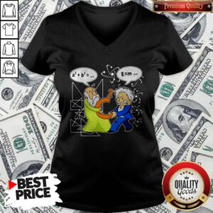 Funny Pythagoras Einstein V-neck
