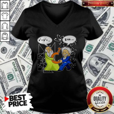 Funny Pythagoras Einstein V-neck