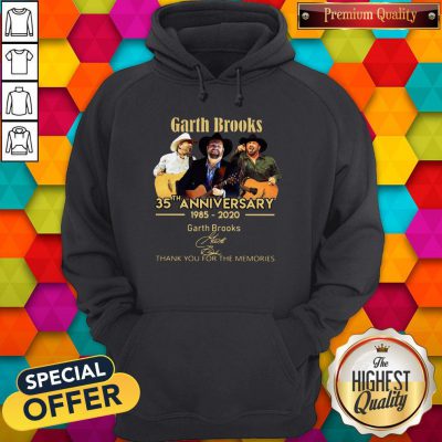 Garth Brooks 35th Anniversary 1985 2020 Thank You For The Memories Signatures Hoodie