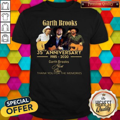 Garth Brooks 35th Anniversary 1985 2020 Thank You For The Memories Signatures Shirt