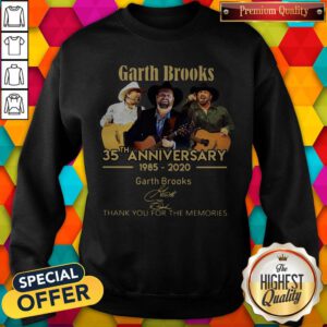 Garth Brooks 35th Anniversary 1985 2020 Thank You For The Memories Signatures Sweatshirt