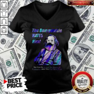 Good The Bourgeoisie Hates Him Holo V-neck