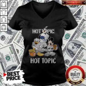 Goofy Donald Duck And Mickey Mouse Football Player Hot Topic V-neck