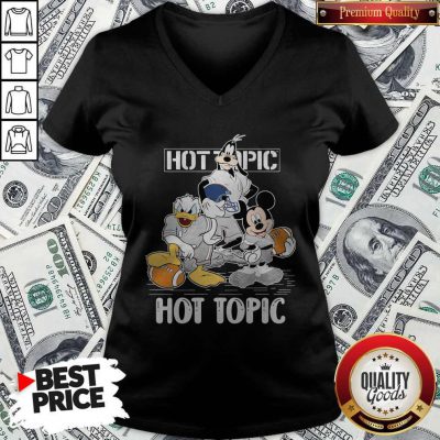 Goofy Donald Duck And Mickey Mouse Football Player Hot Topic V-neck