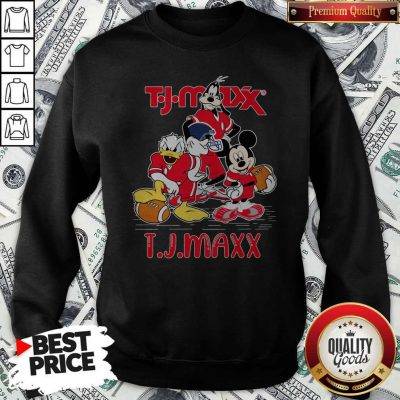 Goofy Donald Duck And Mickey Mouse Football Player T.J.Maxx Sweatshirt