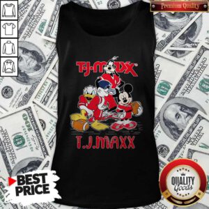 Goofy Donald Duck And Mickey Mouse Football Player T.J.Maxx Tank Top
