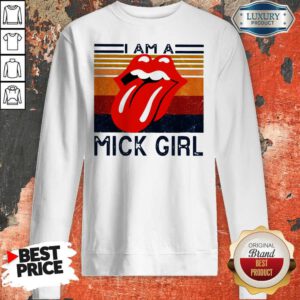 Alternative view of Hot Rolling Stone I Am A Mick Girl Vintage Shirt