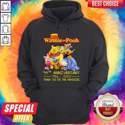 Hunny Winnie The Pooh 94Th Anniversary 1926 2020 Thank You For The Memories Hoodie