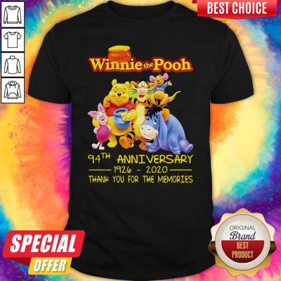 Hunny Winnie The Pooh 94Th Anniversary 1926 2020 Thank You For The Memories Shirt