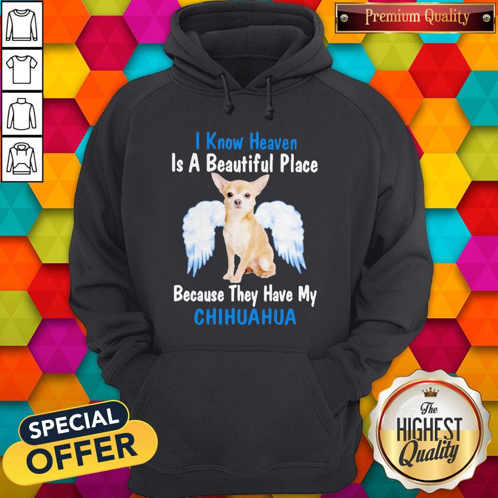 I Know Heaven Is A Beautiful Place Because They Have My Chihuahua Angel Hoodie I Know Heaven Is A Beautiful Place Because They Have My Chihuahua Angel Hoodie
