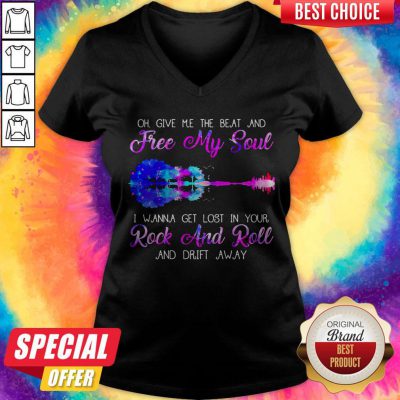 I Wanna Get Lost In Your Rock And Roll And Drift Away Guitar V-neck