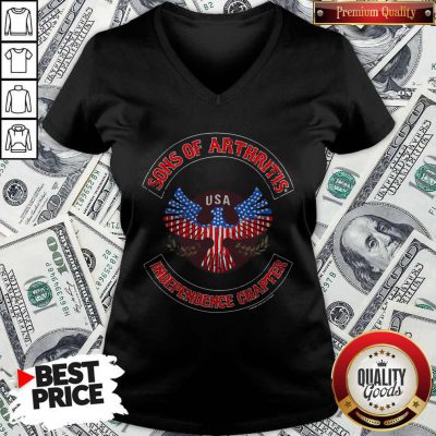 Independence Day Sons Of Arthritis Eagle USA Independence Chapter V-neck