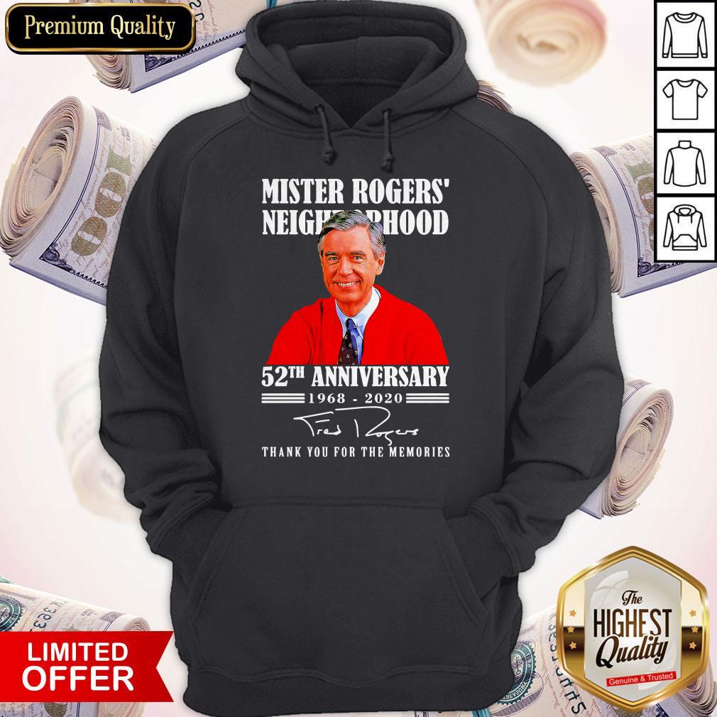 Mister Rogers Neighborhood 52th Anniversary 1968 2020 Thank You For The Memories Signature Hoodie Mister Rogers Neighborhood 52th Anniversary 1968 2020 Thank You For The Memories Signature Hoodie
