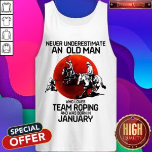 Never Underestimate Who Loves Team Roping And Was Born In July Sunset Tank Top