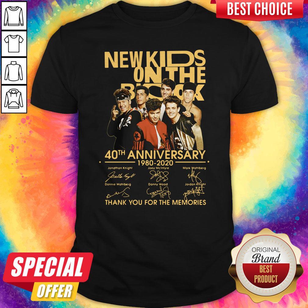 New Kids On The Rock 40Th Anniversary 19780 2020 Thank You For The Memories Signatures Shirt