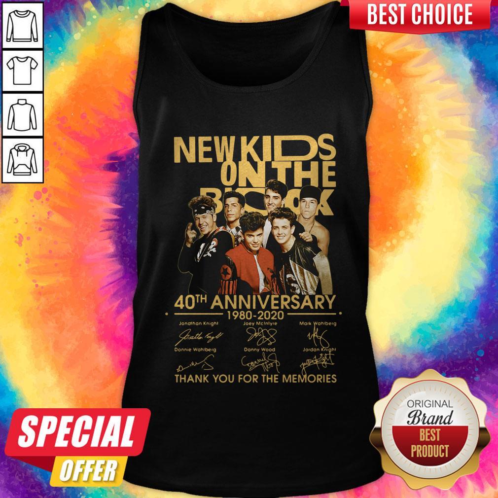 New Kids On The Rock 40Th Anniversary 19780 2020 Thank You For The Memories Signatures Tank Top New Kids On The Rock 40Th Anniversary 19780 2020 Thank You For The Memories Signatures Tank Top