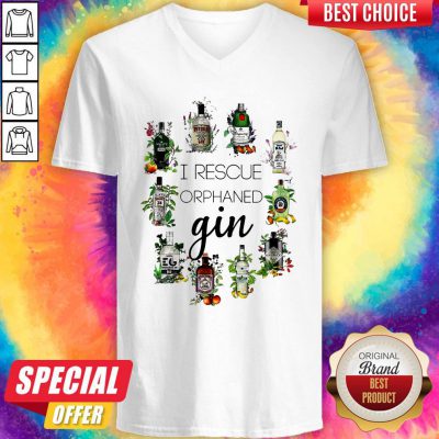 Nice I Rescue Orphaned Gin V-neck