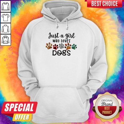 Nice Just A Girl Who Loves Dogs Hoodie