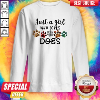 Nice Just A Girl Who Loves Dogs Sweatshirt