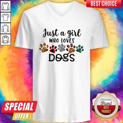 Nice Just A Girl Who Loves Dogs V-neck