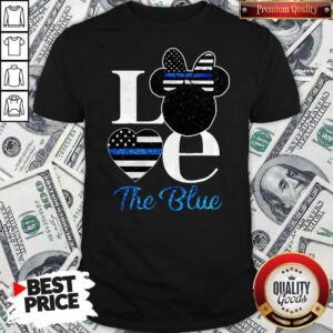 Nice Minnie Mouse Love The Blue Shirt