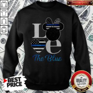 Nice Minnie Mouse Love The Blue Sweatshirt