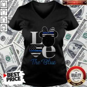 Nice Minnie Mouse Love The Blue V-neck