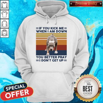 Pitbull If You Kick Me When I Am Down I Don’t Get Up Vintage Hoodie