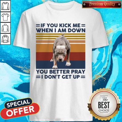 Pitbull If You Kick Me When I Am Down I Don’t Get Up Vintage Shirt