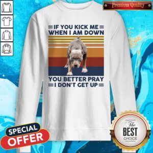 Pitbull If You Kick Me When I Am Down I Don’t Get Up Vintage Sweatshirt