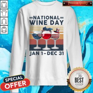 Alternative view of Premium National Wine Day Jan 1- Dec 31 Vintage Shirt