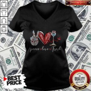 Premium Peace Love Trash Fork V-neck