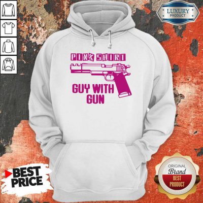 Premium Pink Shirt Gun Guy With Gun Hoodie