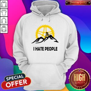 Pretty Cycling I Hate People Mountain Biking Hoodie
