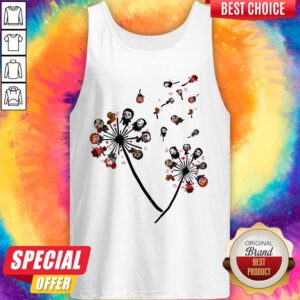 Pretty Horror Character Dandelion Flower Tank Top