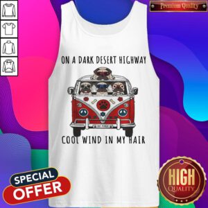 Pug On A Dark Desert Highway Cool Wind In My Hair Car Dog Tank Top