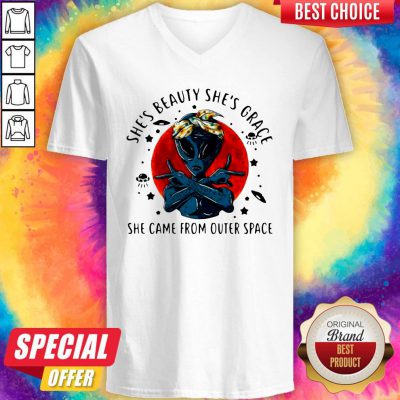 She’s Beauty She’s Grace She Came From Outer Space 2020 V-neck