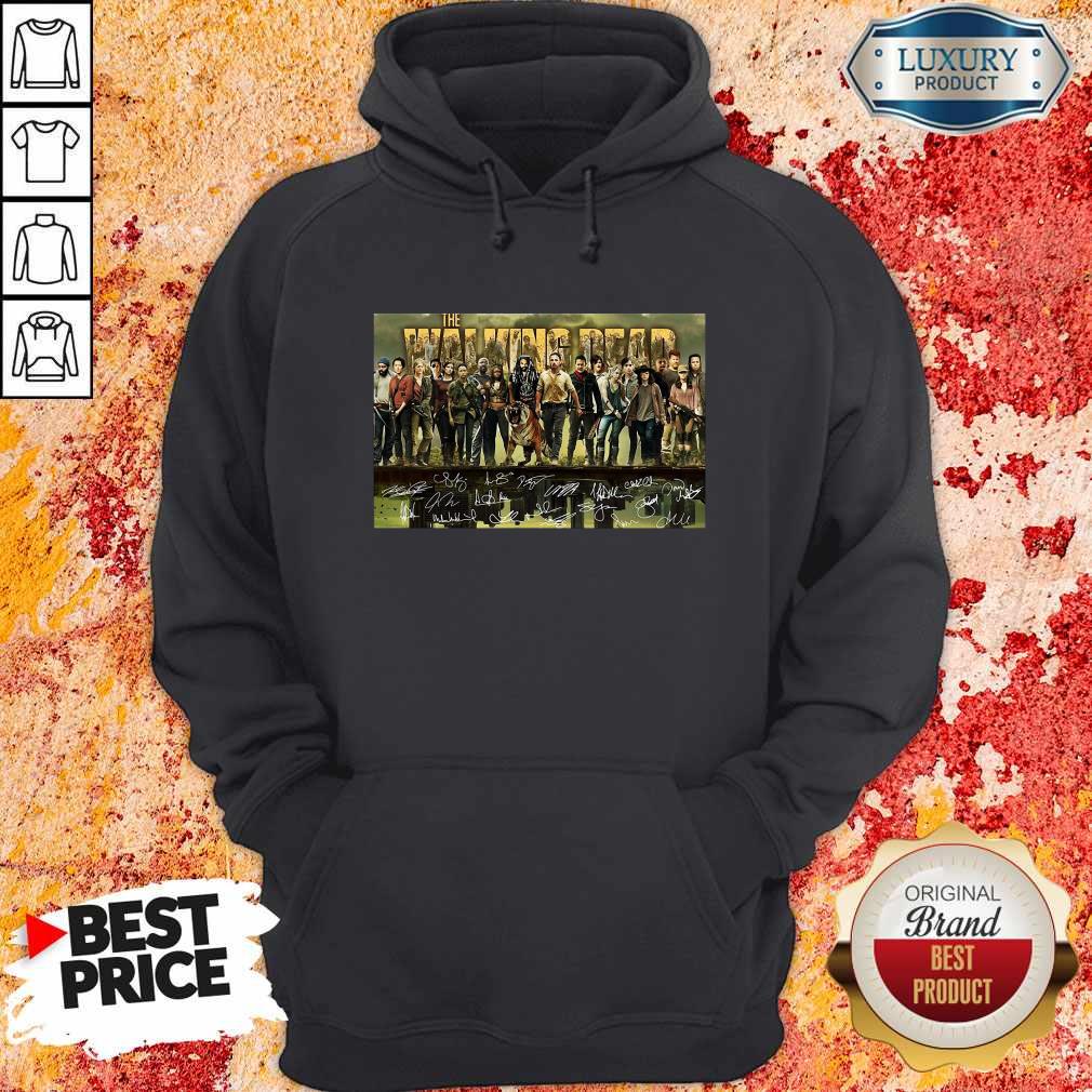 The Walking Dead Film Characters Signatures Hoodie The Walking Dead Film Characters Signatures Hoodie