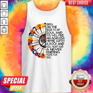 Top Guitars Hippie Sunflower Knock On The Door To My Soul Tank Top