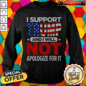 Alternative view of Top I Support Trump And I Will Not Apologize For It Shirt